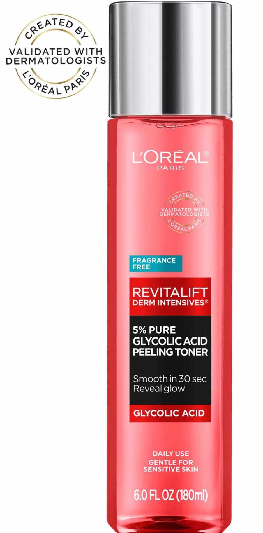 CUIDADO DE LA PIEL OAP Piel grasa | Revitalift Derm Intensives 5 Percent Glycolic Acid Peeling Toner, 6.0 Fl Oz