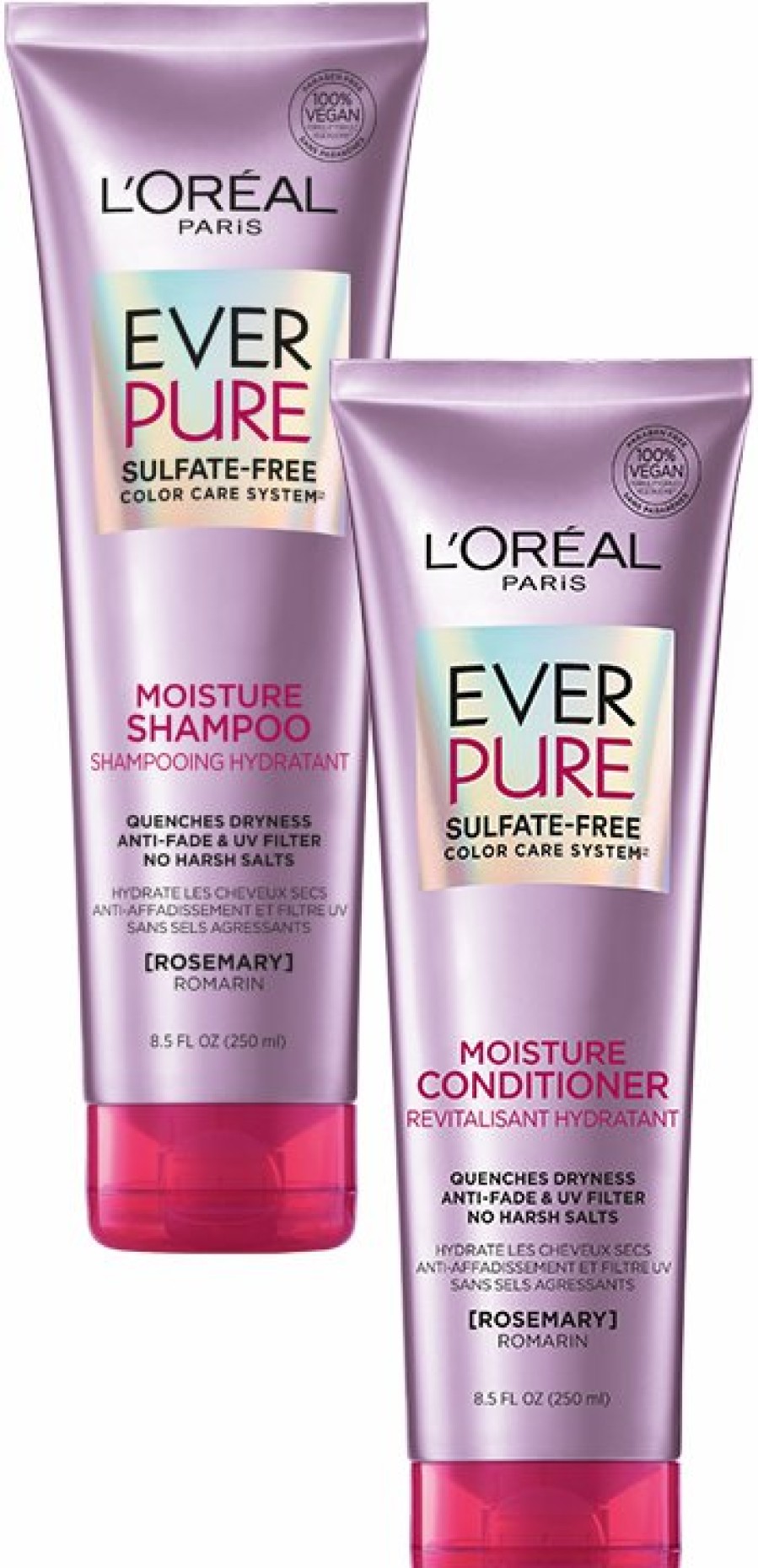 CUIDADO CAPILAR Y PEINADO OAP Sin sulfatos | Ever Pure Moisture Shampoo & Conditioner Kit